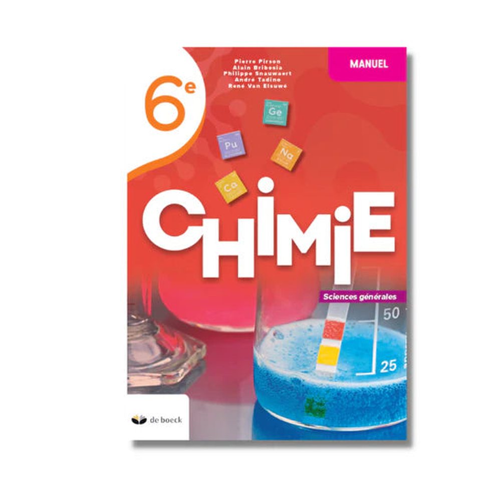 Chimie 6 (sciences générales) 2h/sem - manuel 2022