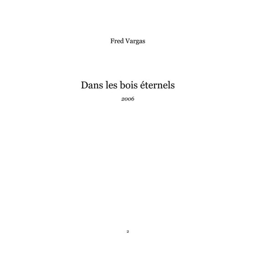 Dans les bois éternels