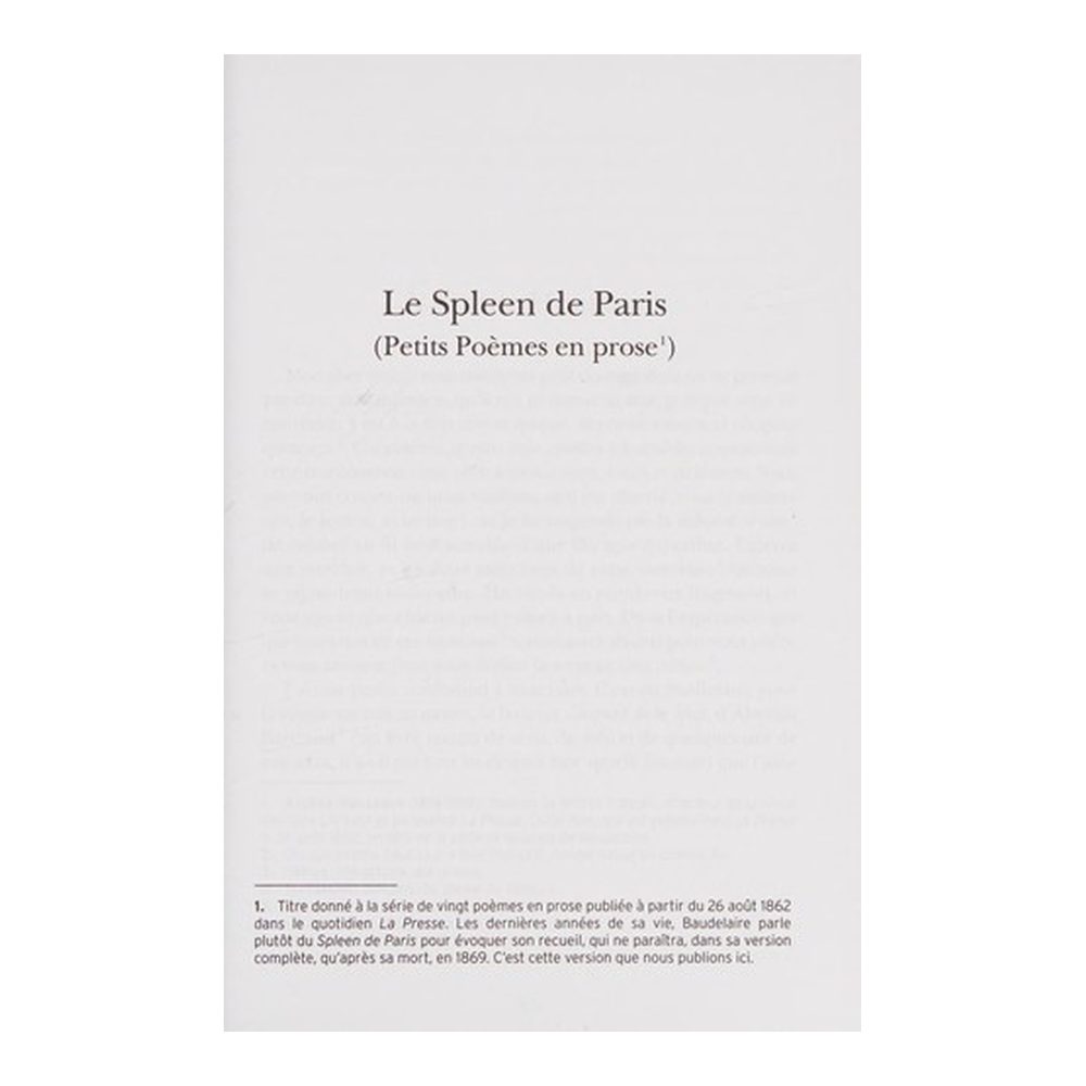 Le spleen de Paris